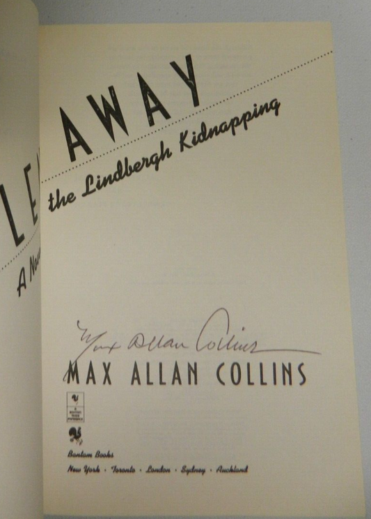 SIGNED Stolen Away by Max Allan Collins (1991, Trade Paperback) Nate Heller